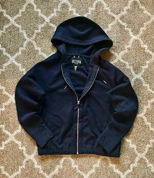 Victoria Sport Navy Blue Full Zip Fleece Hoodie